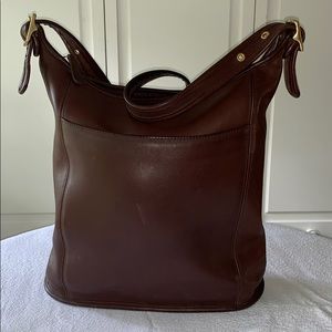 COACH Vintage Genuine Brown Leather Shoulder Bag